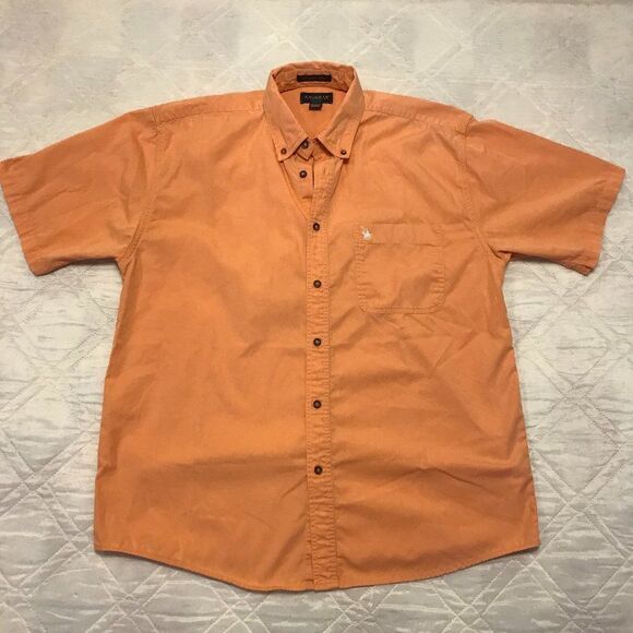 Knights Sportswear peach button‎ front shirt large - Picture 1 of 3
